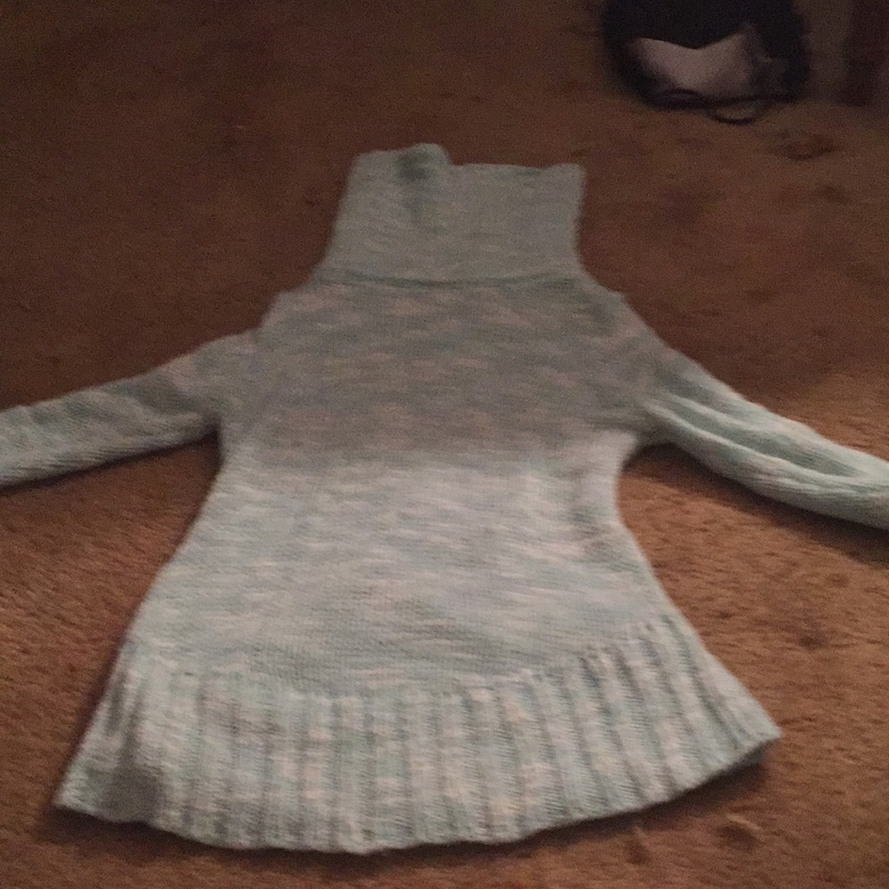 Blue and white large sweater